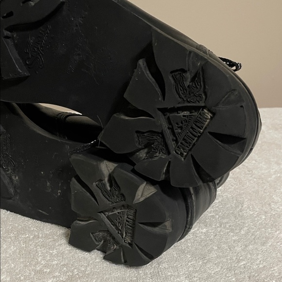 Vintage John Fluevog The Seventh Heaven Black Leather Lace-Up Boots Size 10 - Picture 6 of 9